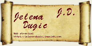 Jelena Dugić vizit kartica